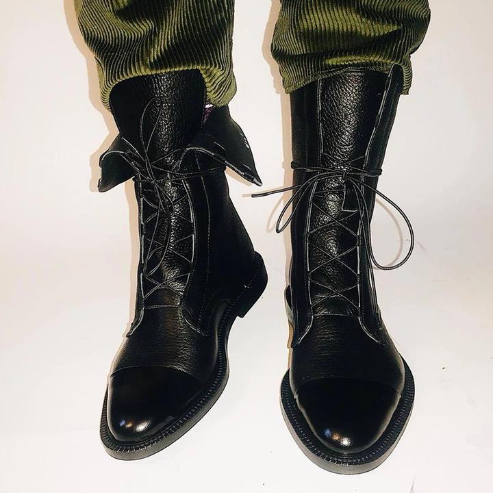 Mireille™ - Women's British Style Patent Leather Boots