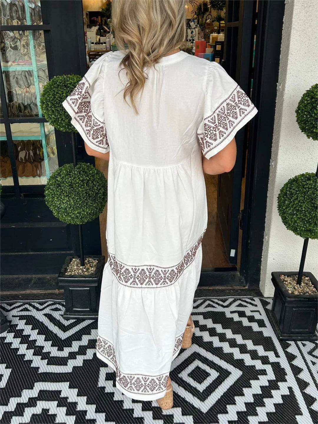 Noéa™ - Bohemian Long Dress with V-Neck