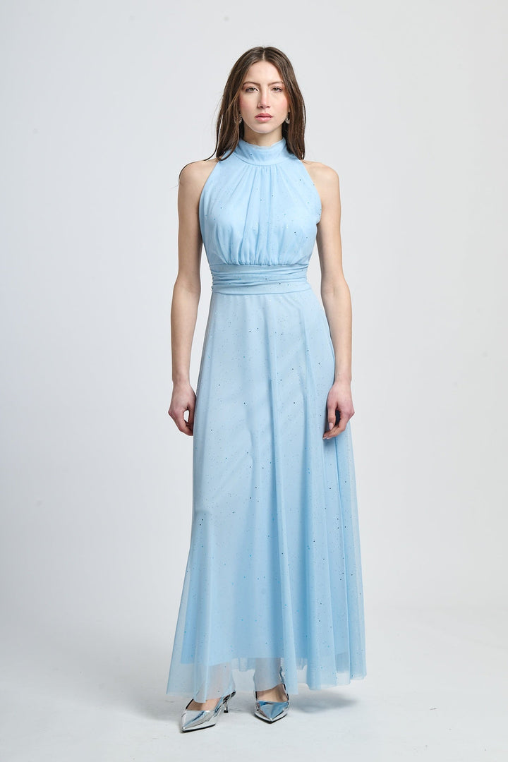 Tulle Dress with American Neckline Caterina