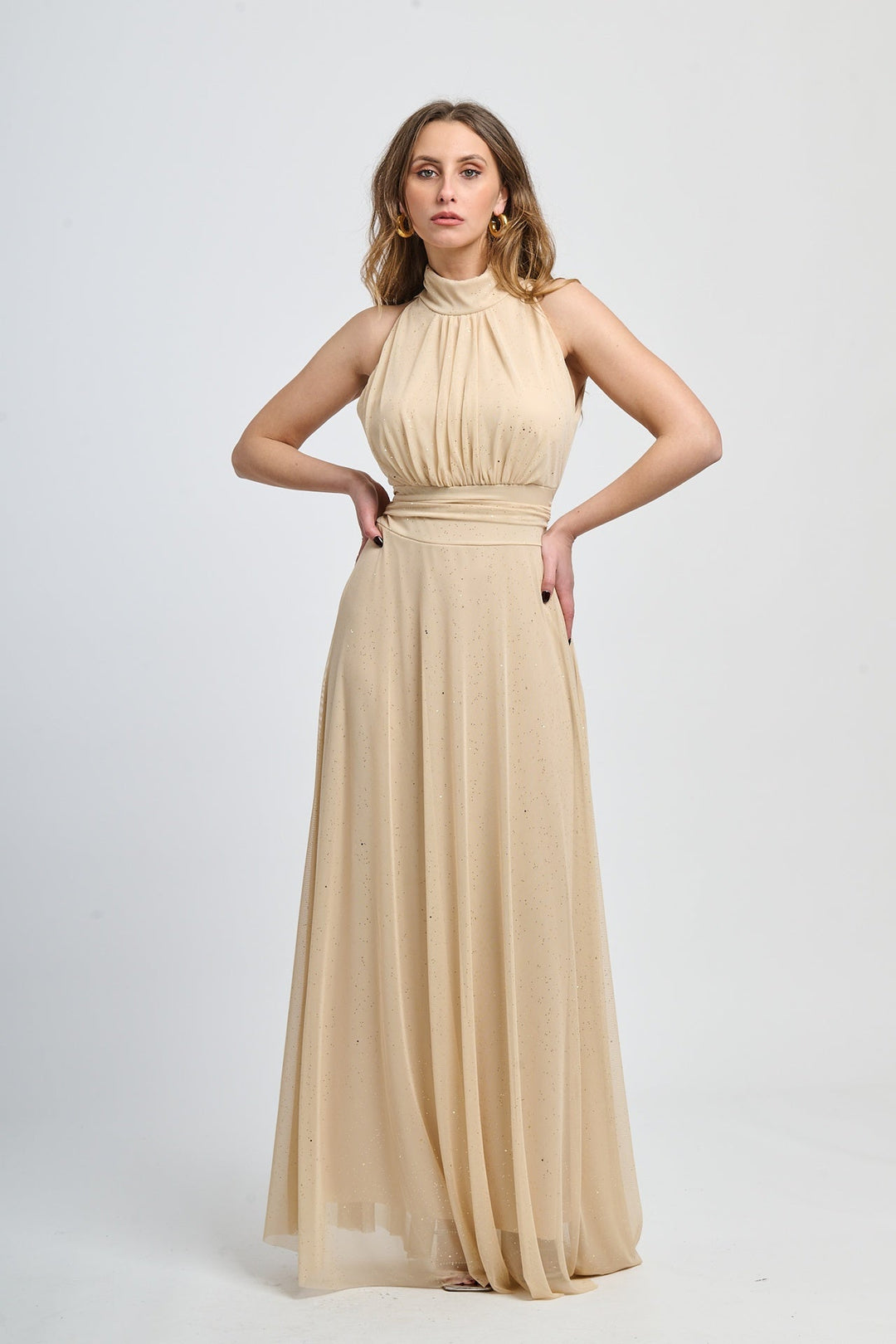 Tulle Dress with American Neckline Caterina