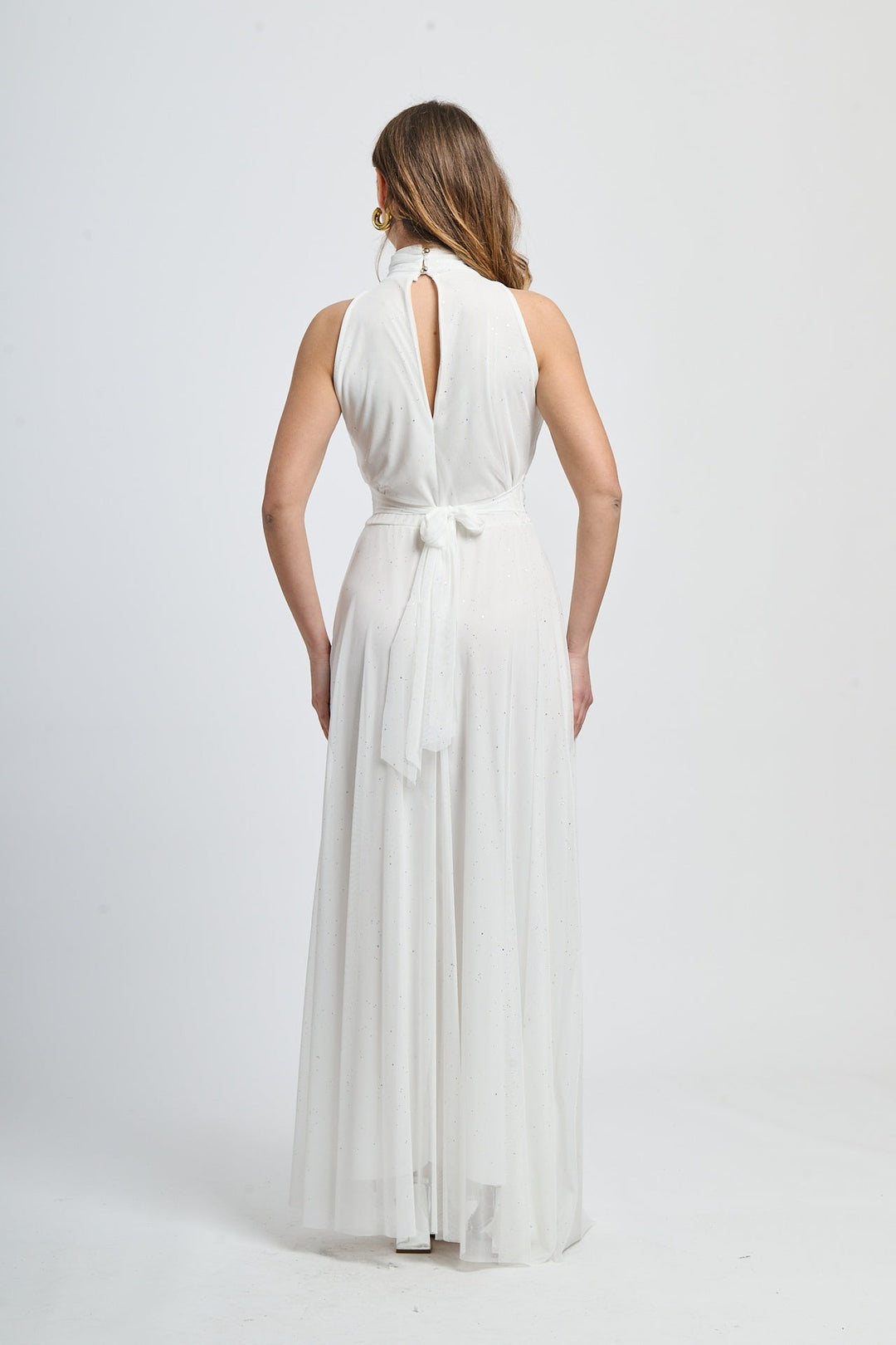 Tulle Dress with American Neckline Caterina