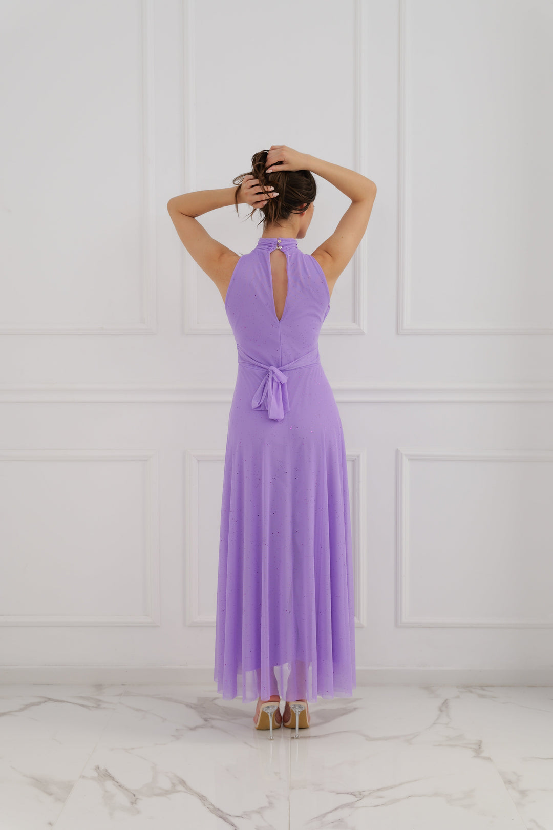 Tulle Dress with American Neckline Caterina