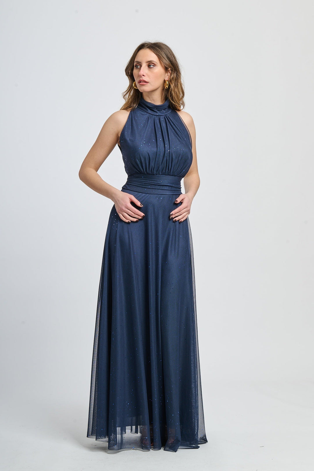 Tulle Dress with American Neckline Caterina