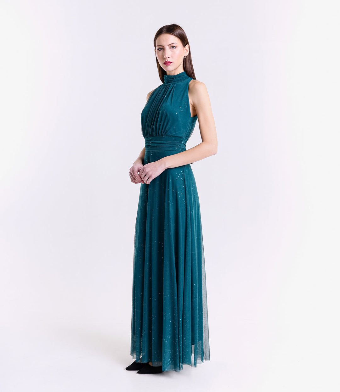 Tulle Dress with American Neckline Caterina