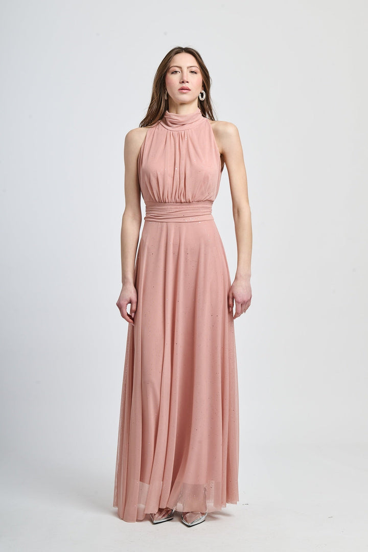 Tulle Dress with American Neckline Caterina