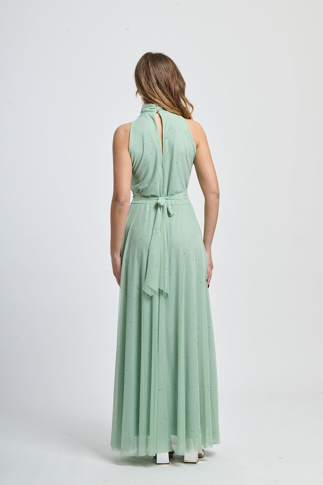 Tulle Dress with American Neckline Caterina