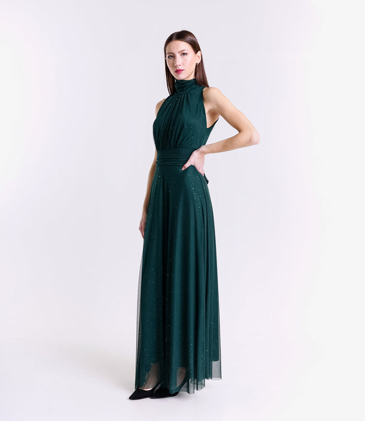 Tulle Dress with American Neckline Caterina
