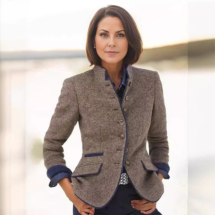 Giulia - Elegant Cardigan with High Collar