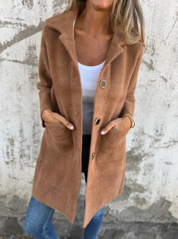Verena - Single-Breasted Mid-Length Coat