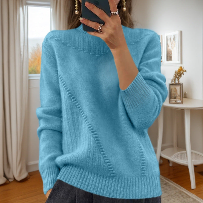 Marceline™ - Mid-High Neck Knit Sweater