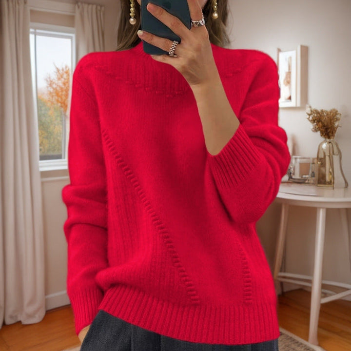 Marceline™ - Mid-High Neck Knit Sweater