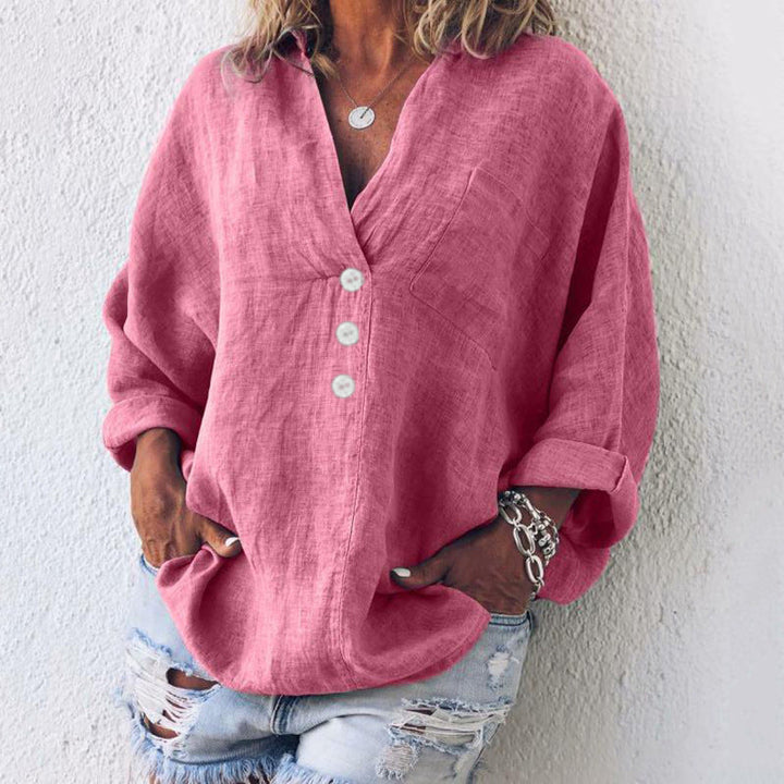 Maeve™ - Elegant Cotton and Linen Sweater