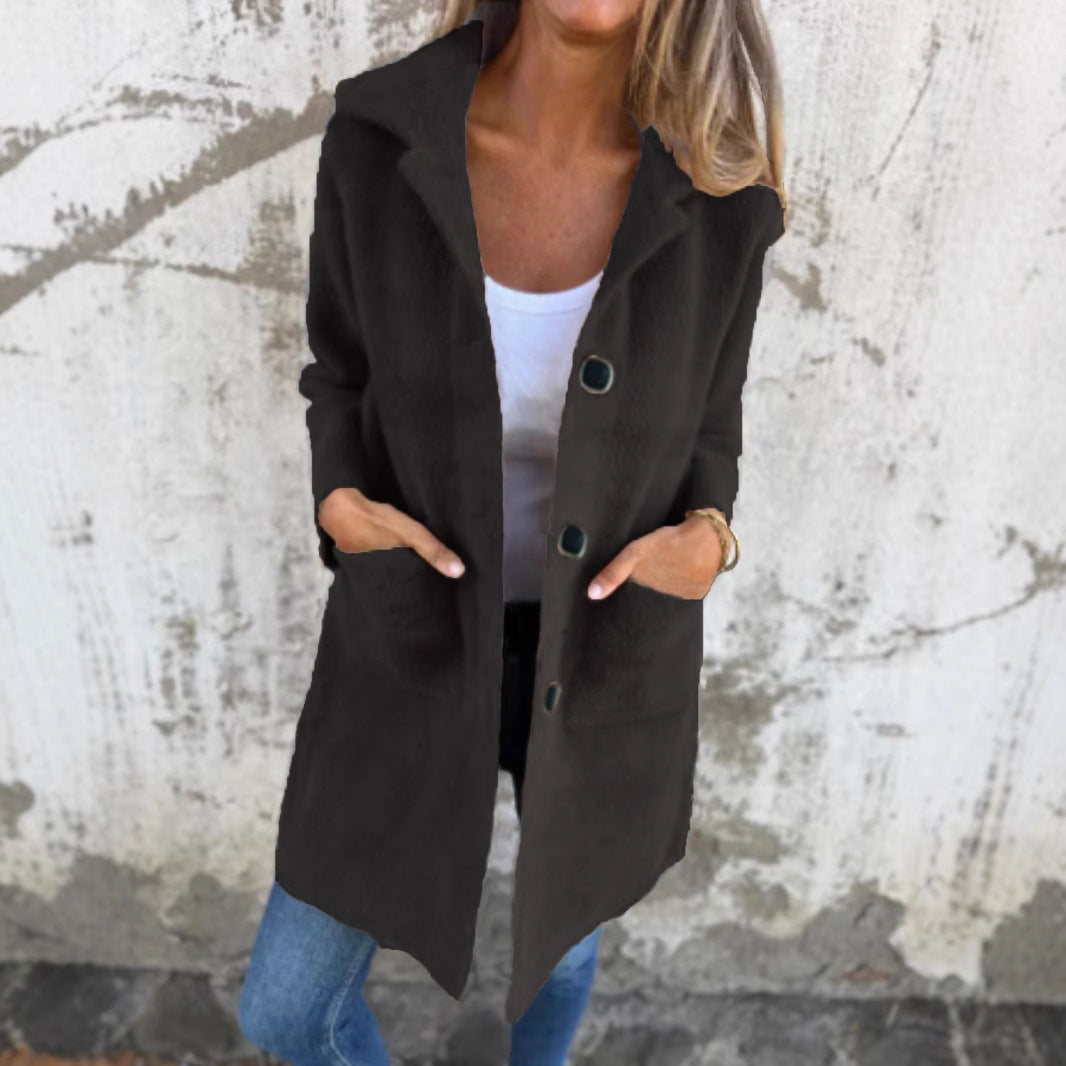 Verena - Single-Breasted Mid-Length Coat