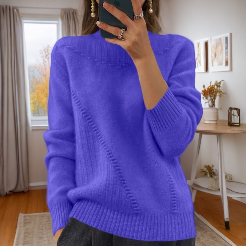 Marceline™ - Mid-High Neck Knit Sweater