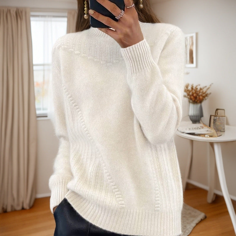 Marceline™ - Mid-High Neck Knit Sweater