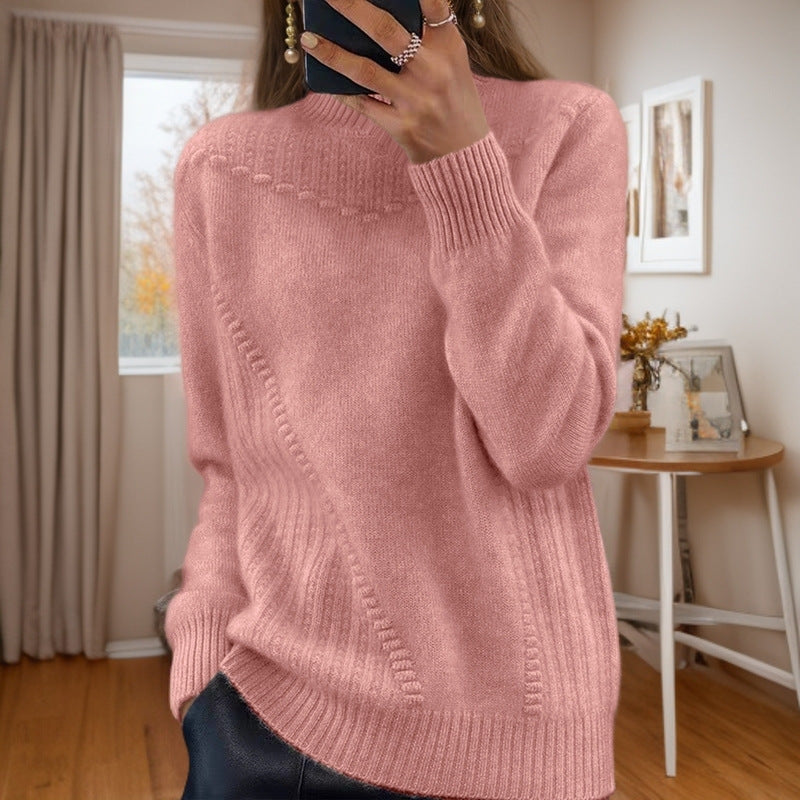 Marceline™ - Mid-High Neck Knit Sweater