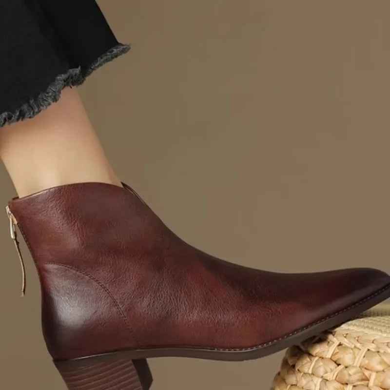 Lorine™ - Chic and Comfortable Leather Chelsea Boots
