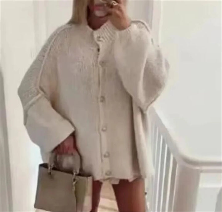 Lili™ - Oversized Sweater with Metal Buttons