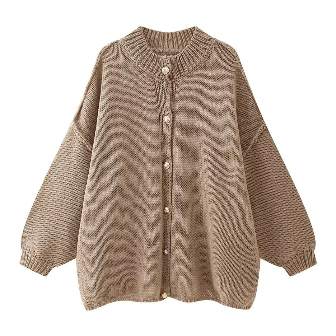 Lili™ - Oversized Sweater with Metal Buttons