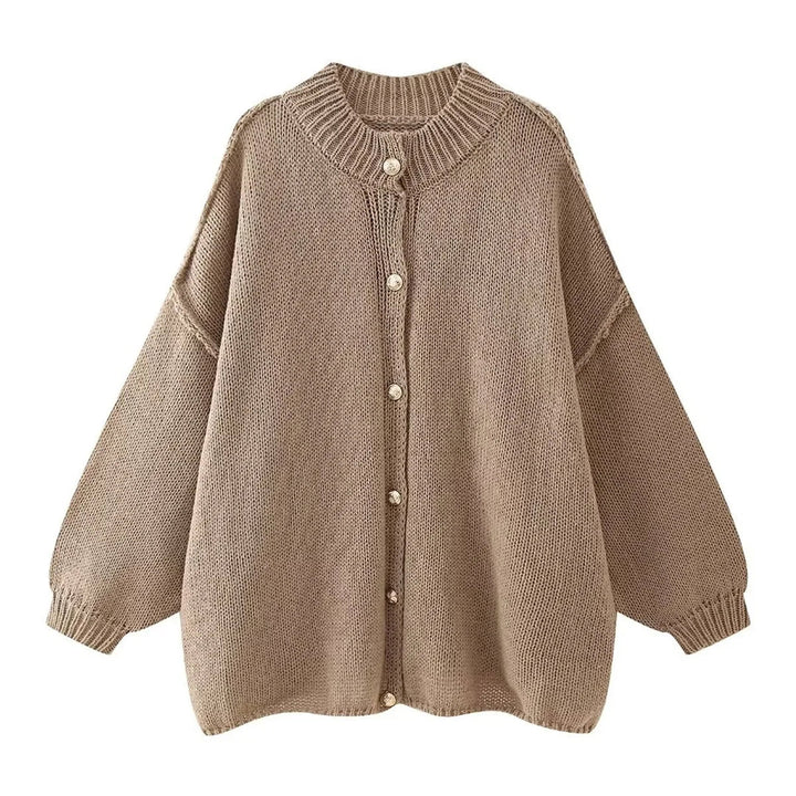 Lili™ - Oversized Sweater with Metal Buttons