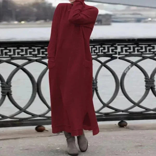 Delphine™ - Casual and Warm Long Velvet Dress