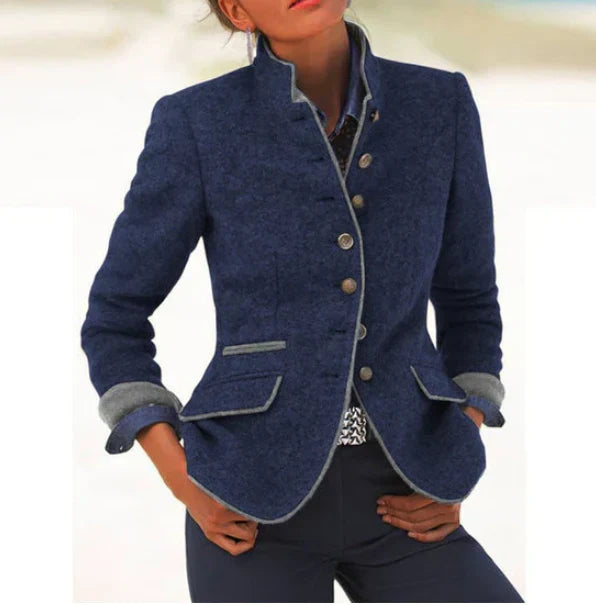 Giulia - Elegant Cardigan with High Collar