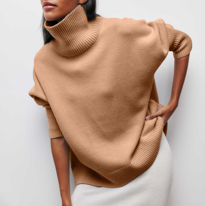 Micheline™ - Chic Pullover with Ribbed Pockets for Women