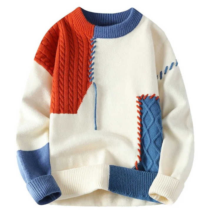 Jacqui™ - Modern and Comfortable Patchwork Sweater