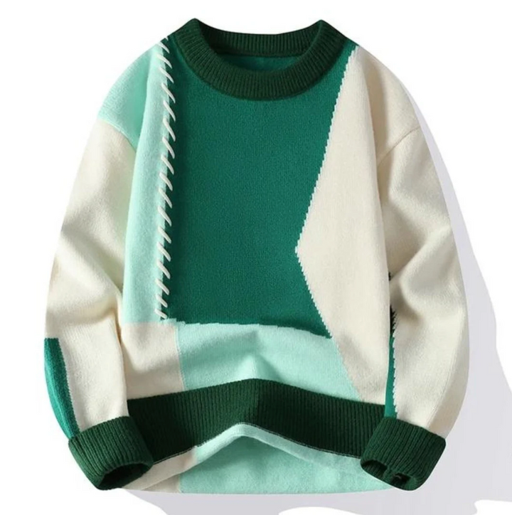 Jacqui™ - Modern and Comfortable Patchwork Sweater