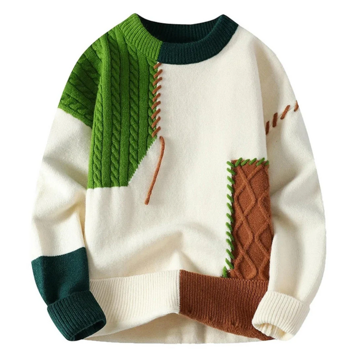 Jacqui™ - Modern and Comfortable Patchwork Sweater