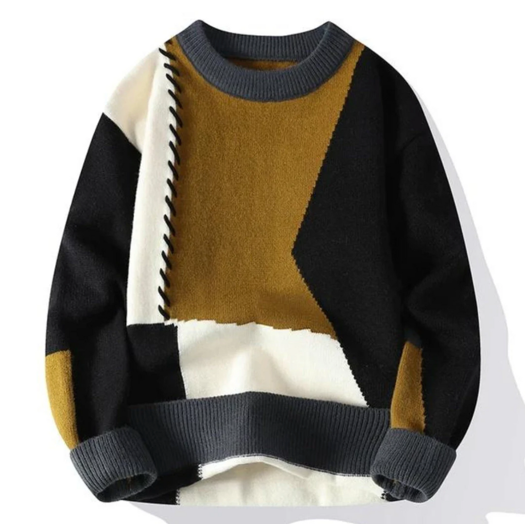 Jacqui™ - Modern and Comfortable Patchwork Sweater