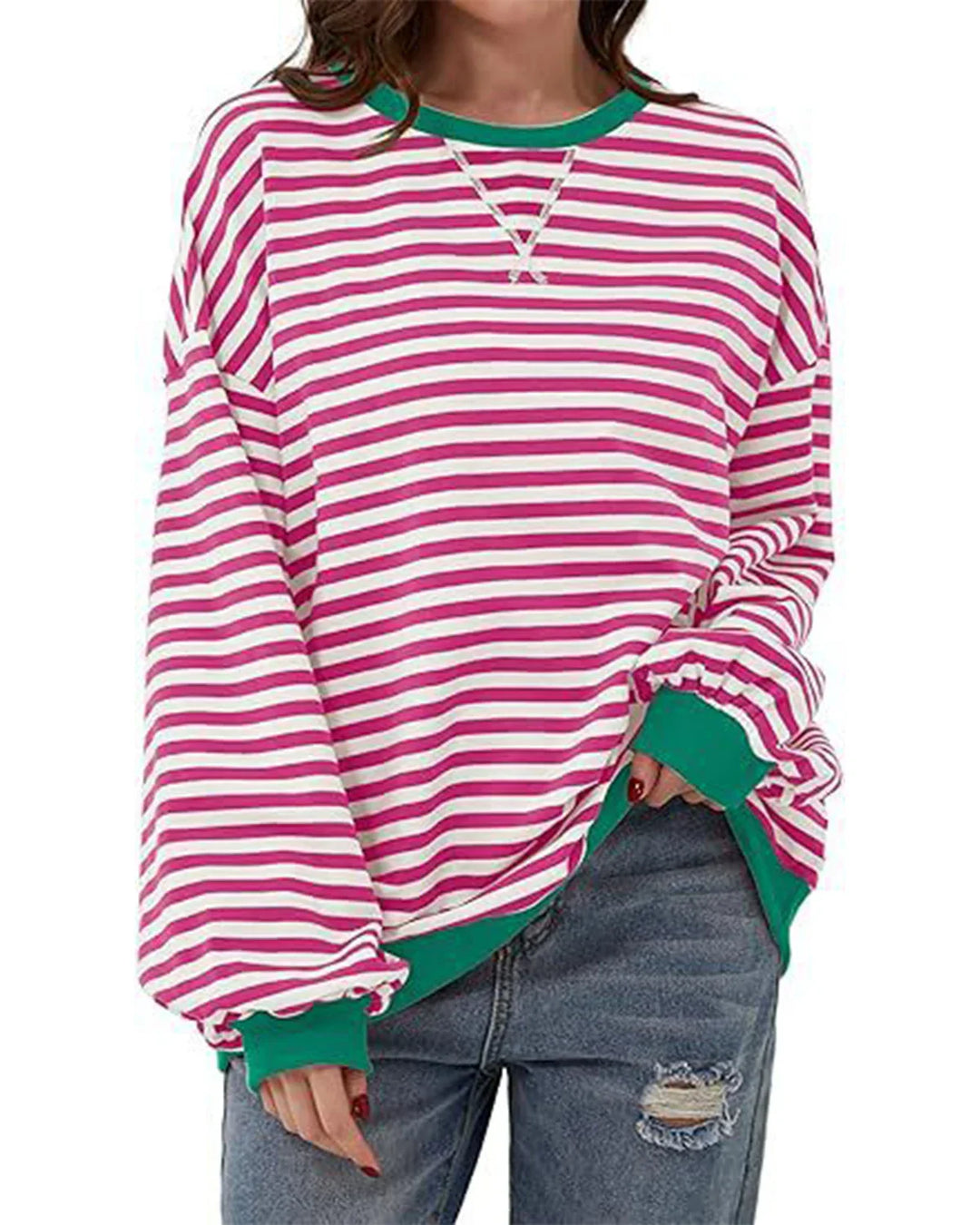 Maribel™ - Color Block Striped Sweatshirts for Women