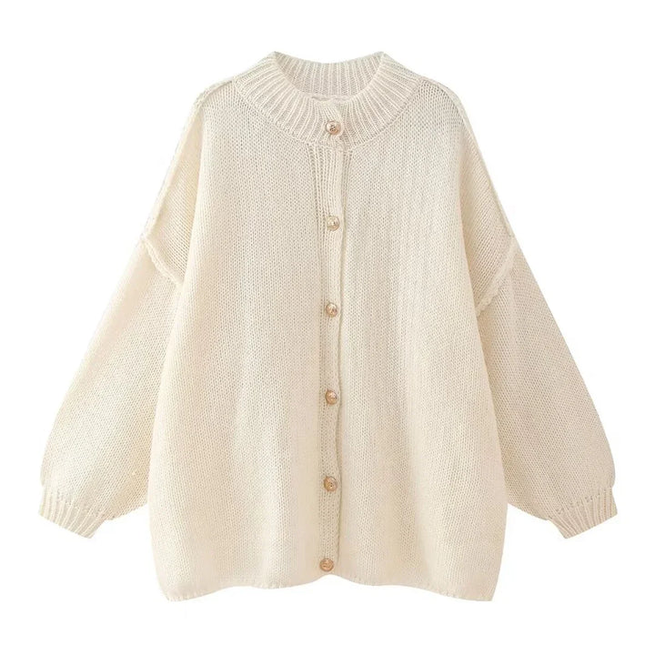 Lili™ - Oversized Sweater with Metal Buttons