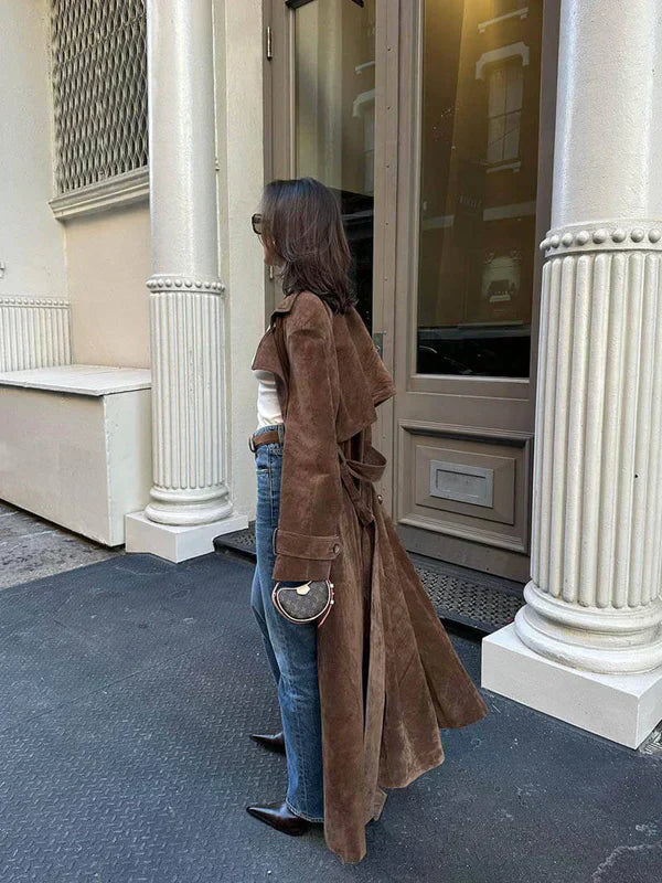 Cordula - Suede Trench Coat