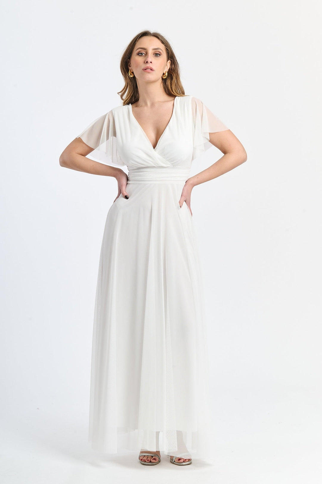 Vivian Short Sleeve Tulle Dress