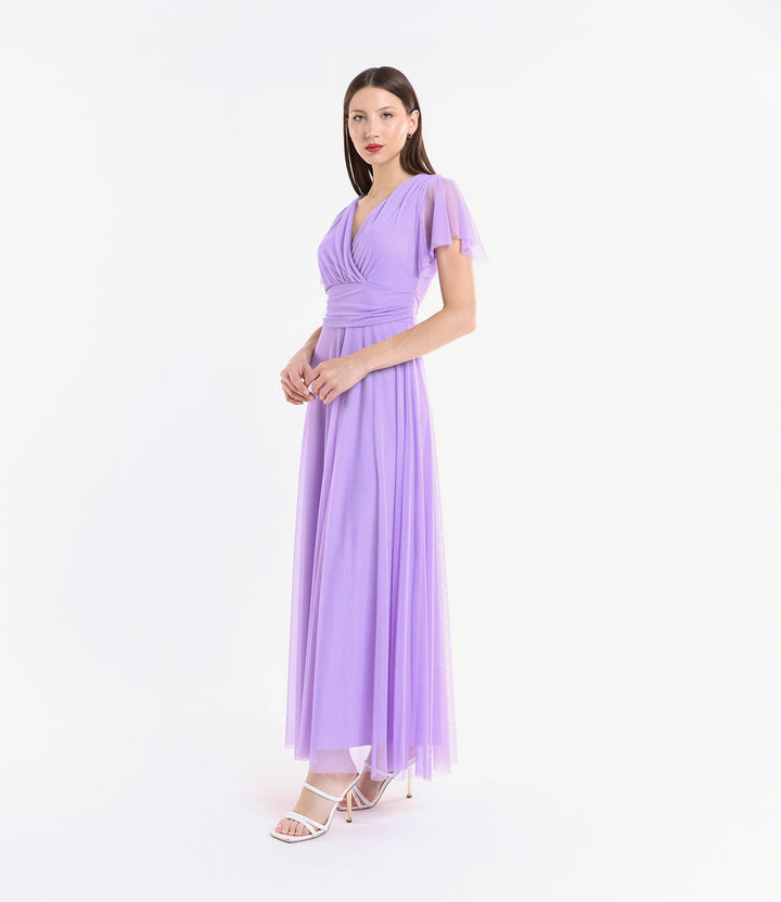 Vivian Short Sleeve Tulle Dress