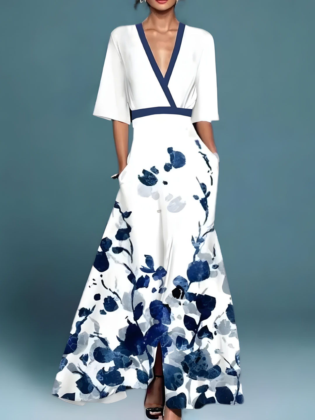 Agnes | Elegant Floral Wrap Dress