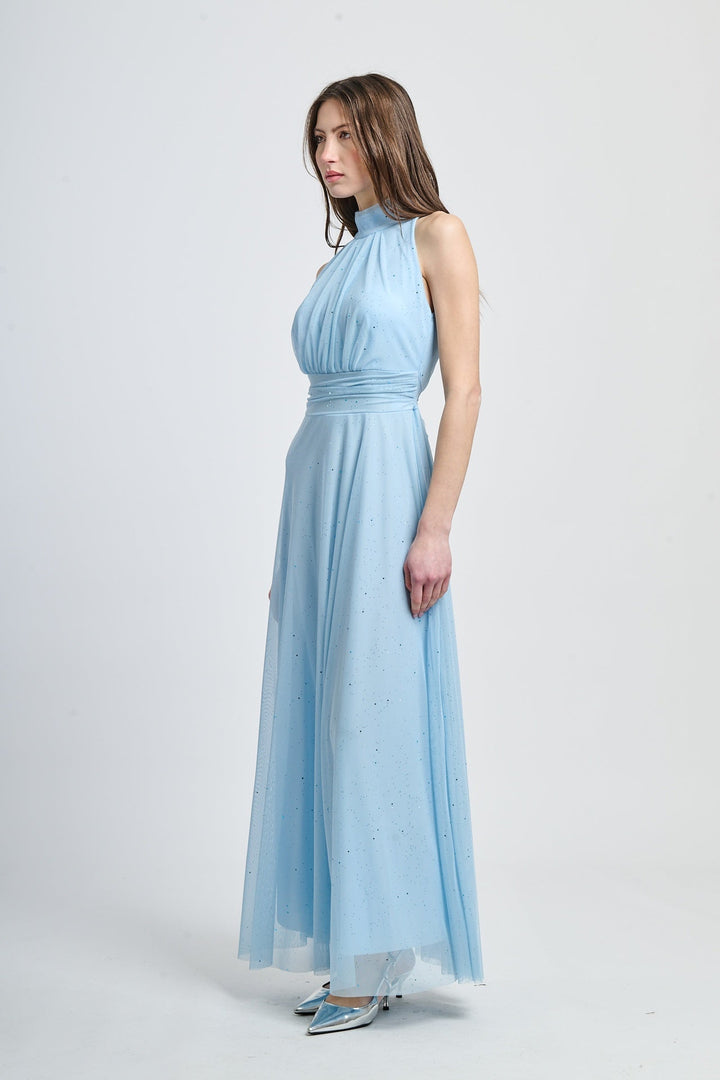 Tulle Dress with American Neckline Caterina