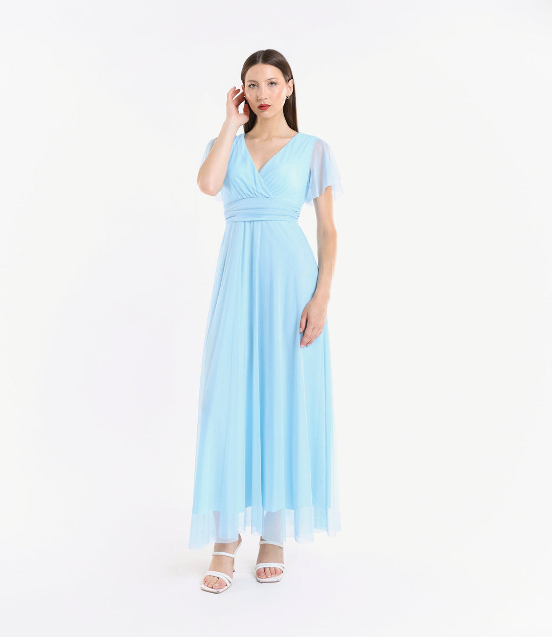 Vivian Short Sleeve Tulle Dress