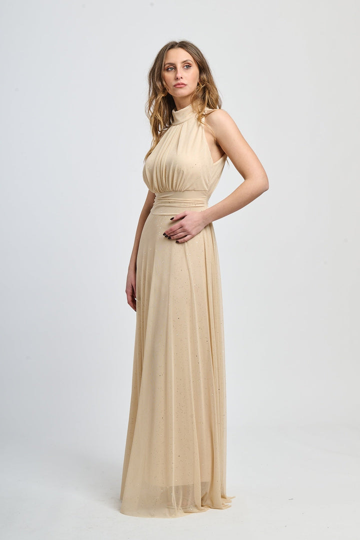 Tulle Dress with American Neckline Caterina