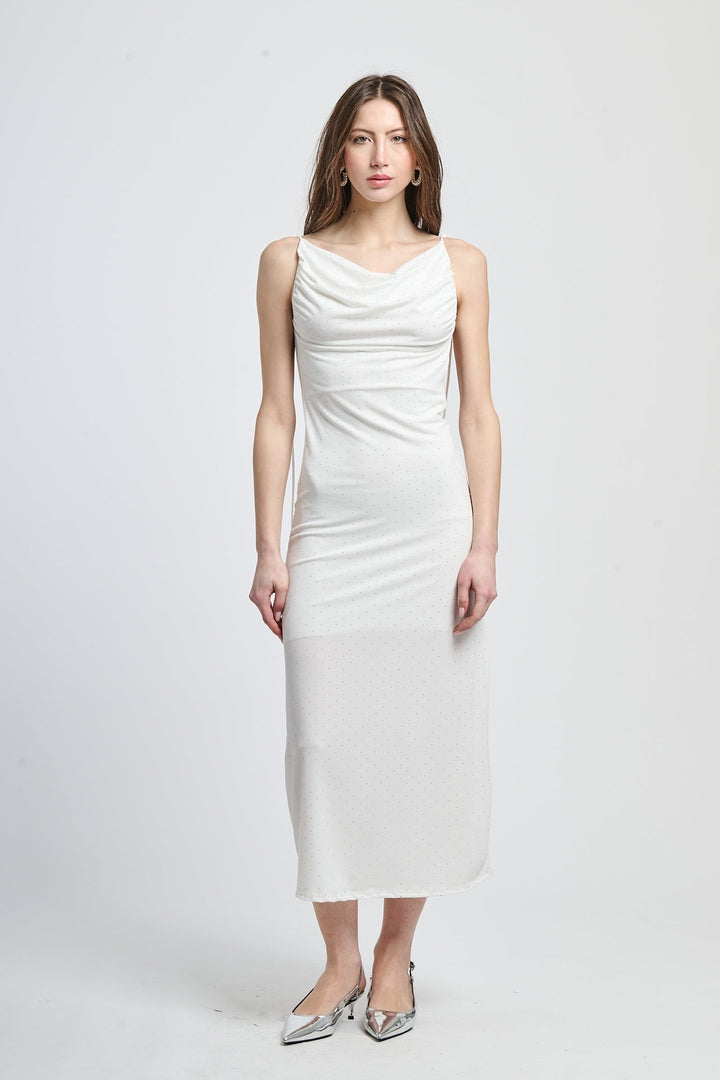 Elegant Fitted Dress with Glitter Giovanna