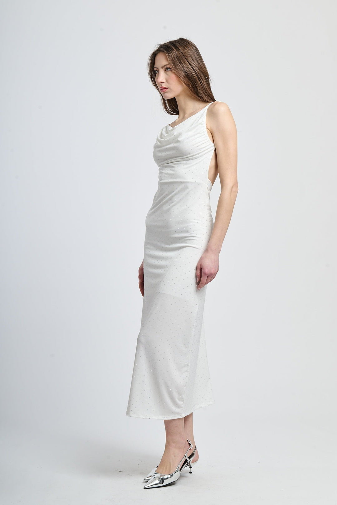 Elegant Fitted Dress with Glitter Giovanna
