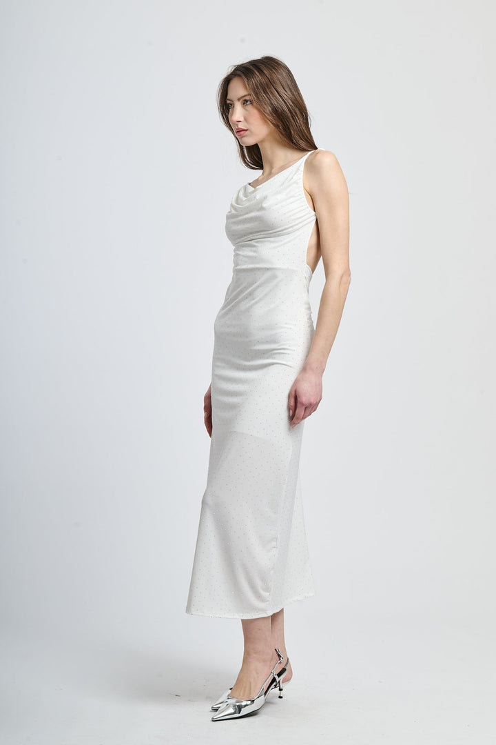 Elegant Fitted Dress with Glitter Giovanna