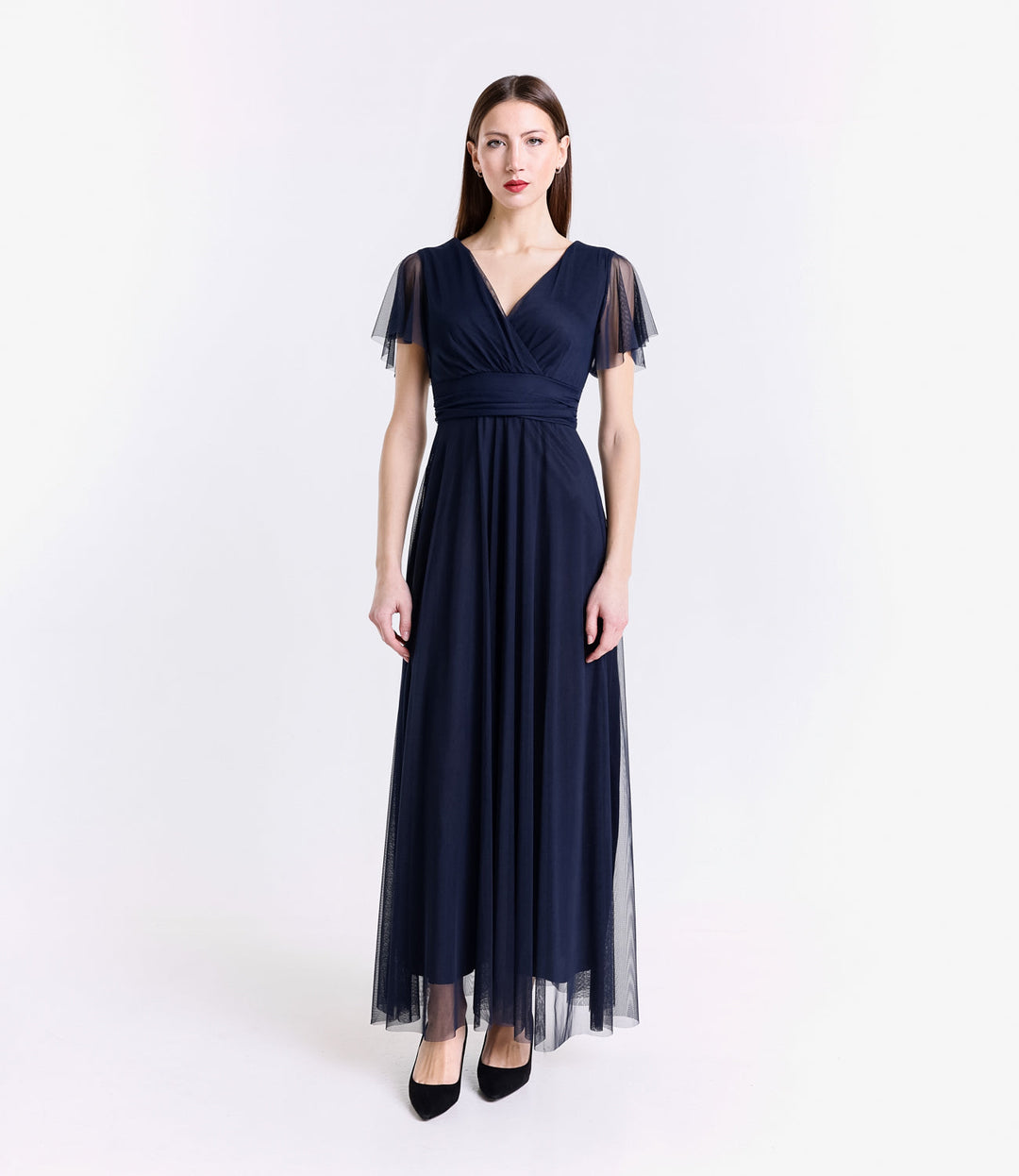 Vivian Short Sleeve Tulle Dress