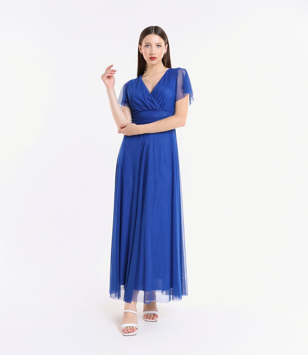 Vivian Short Sleeve Tulle Dress