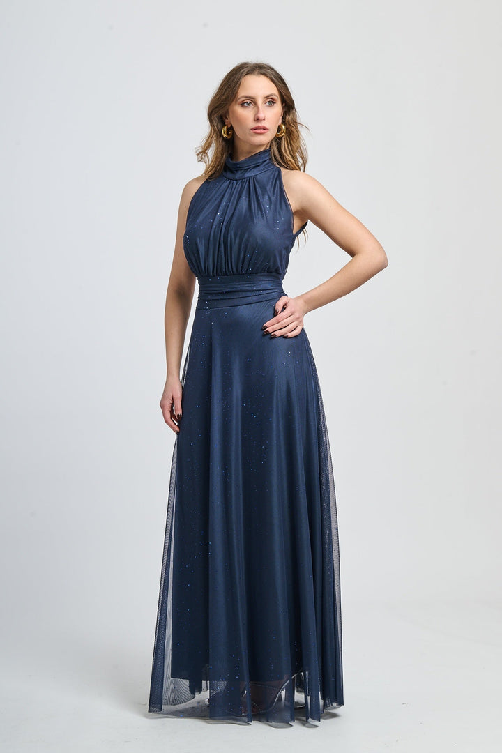 Tulle Dress with American Neckline Caterina