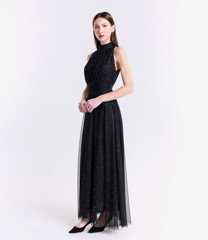 Tulle Dress with American Neckline Caterina