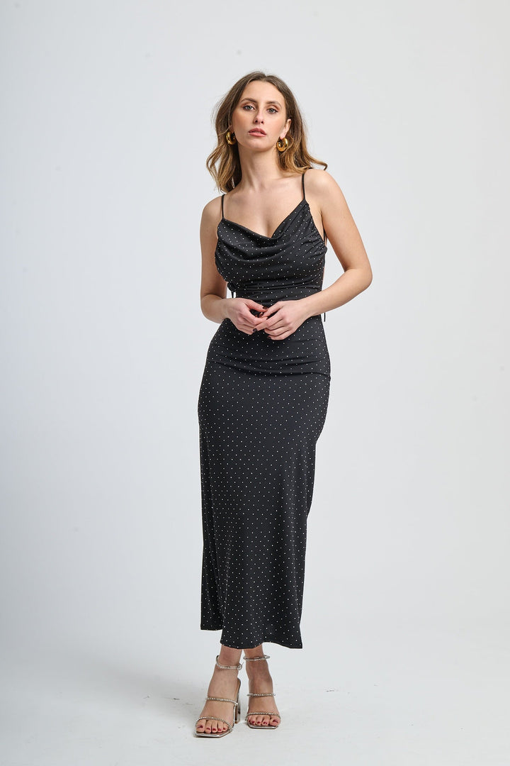 Elegant Fitted Dress with Glitter Giovanna