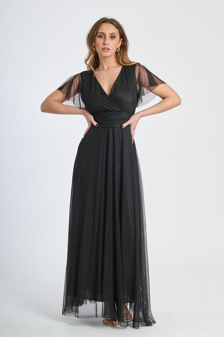 Vivian Short Sleeve Tulle Dress