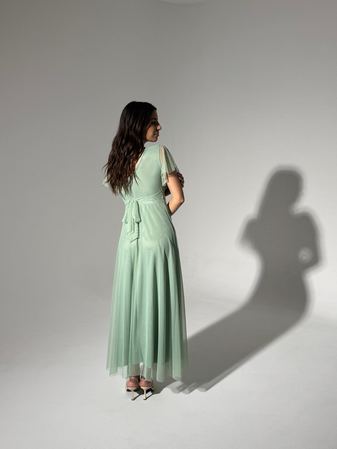 Vivian Short Sleeve Tulle Dress